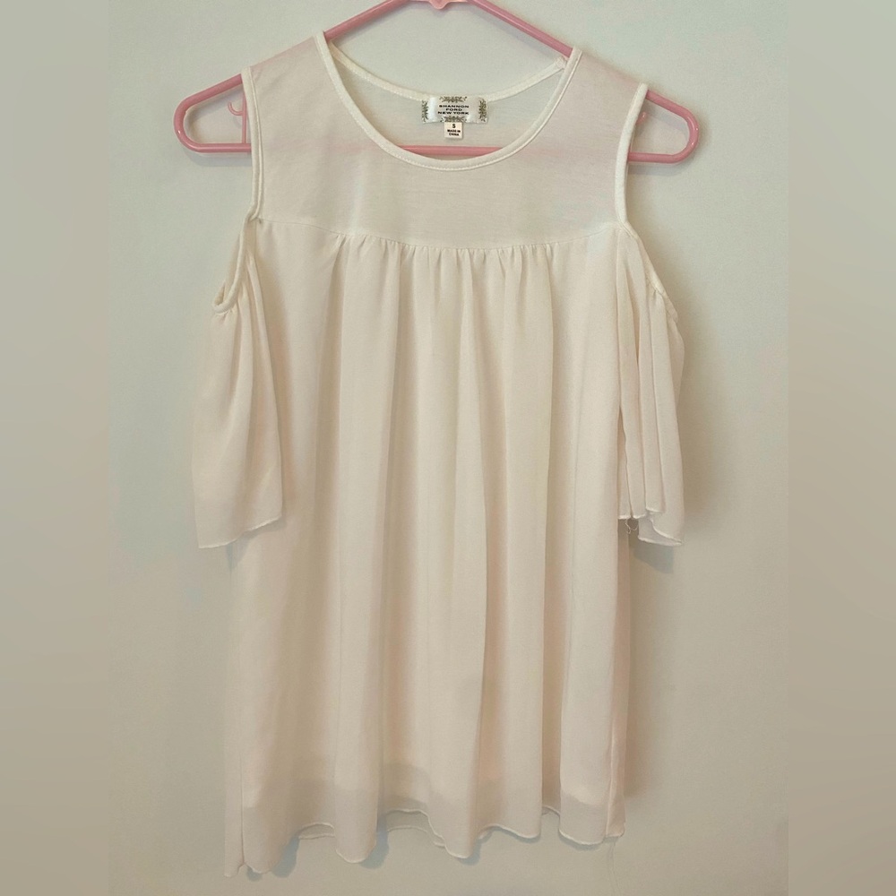 Shannon Ford New York White Top with Sleeve Cut-Outs